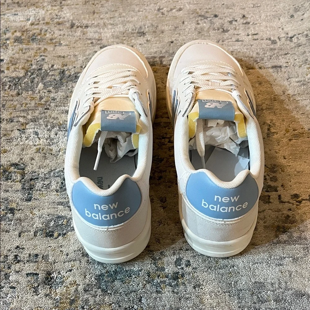 New Balance Men's Cream and Blue Sneakers - Picture 5 of 7